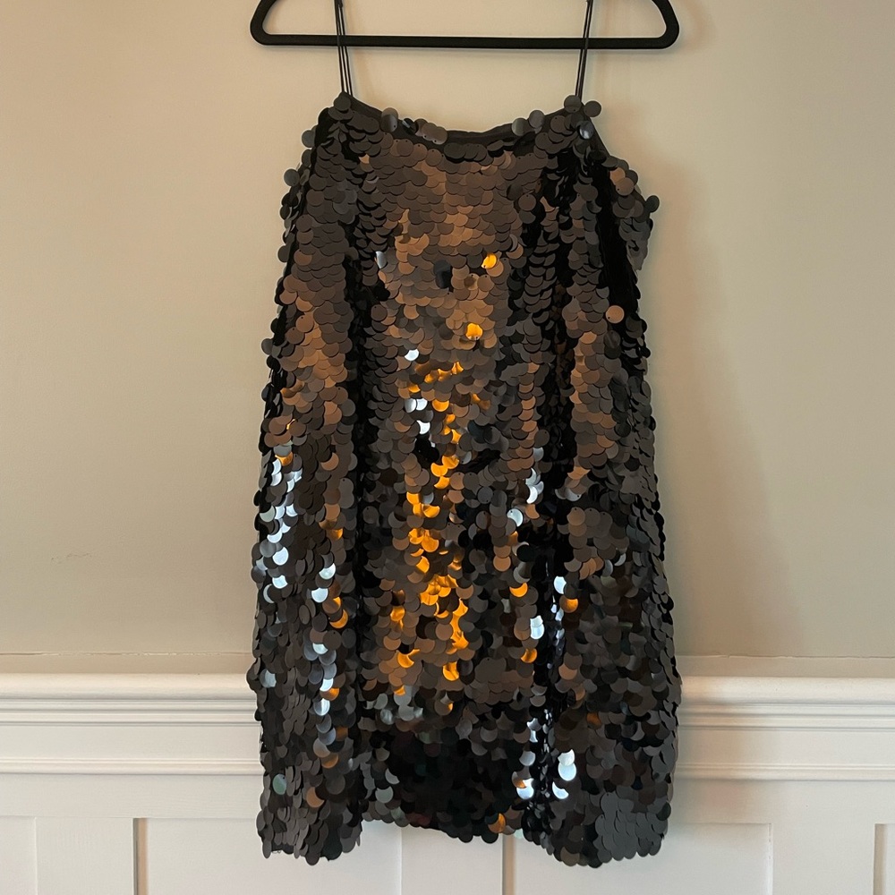 Banana Republic black sequin dress